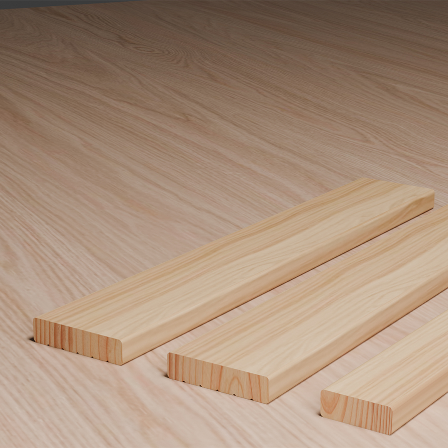 NZ radiata pine timber decking render