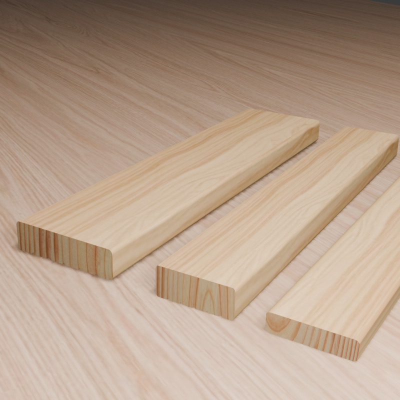 NZ radiata pine timber decking render